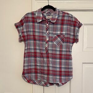 Vineyard Vines Red and Blue Plaid Button Down Shirt